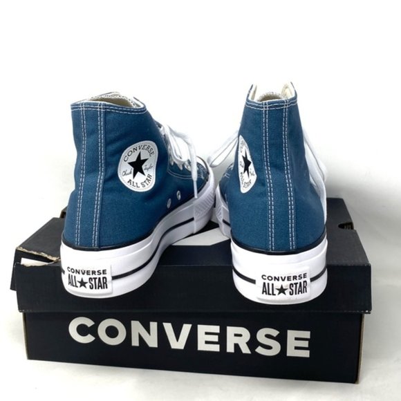 Converse Chuck Taylor Lift Platform High Shoes Skate Canvas Blue Women's A06840C - Picture 6 of 10